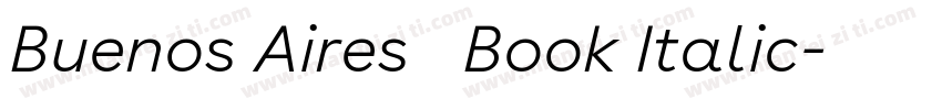 Buenos Aires   Book Italic字体转换